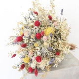Extra Large Burgundy Dream Lavender Dried Flowers Bridal Bouquet (11-12 inches size)