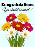 Flower Wreath Congratulations Card | Birthday & Greeting Cards by Davia Flower Delivery