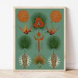 Boho Botanical Earth Tone Wall Art, Terracotta, Sage Green Decor, Mid Century Home Office Art, Abstract Leaves, Geometric Earthy Plant Print