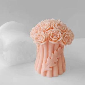 Rose Bouquet candle mold / Design your own candle / Cute candle house decoration / DIY candle craft / Rose Flower candle