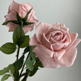Real Touch Huge Rose Stem - High Quality Artificial Flower / Wedding / Centerpieces / DIY Floral / Home Decor / Gifts / Dusty Pink