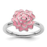 925 Sterling Silver Carnation Stackable Ring
