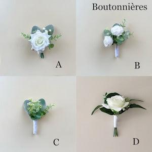 Grooms Boutonni????re ,lambs ear Rose boutonniere, Faux Rose Boutonniere, Groom Bestmen Boutonniere ,Groom wedding accessories