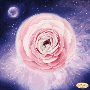 DIY Bead Embroidery Kit Needlepoint Beading Beadwork Ranunculus