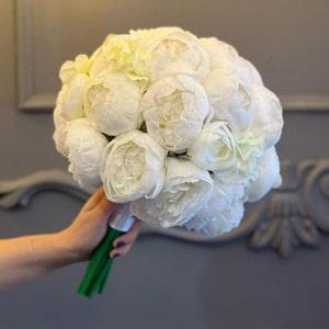 Peony and Hydrangea Bouquet, Bridal Bouquet, Bride Flower, Wedding Flowers, Bridesmaid Bouquets, Artificial flowers