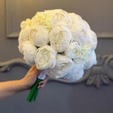 Peony and Hydrangea Bouquet, Bridal Bouquet, Bride Flower, Wedding Flowers, Bridesmaid Bouquets, Artificial flowers