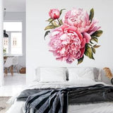 Removable decals, Nursery decals, nursery girl, floral decor, large scale decal, peony mural, peony wallpaper, peony bouquet, peony floral
