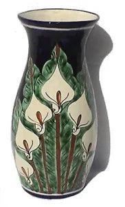 Talavera Calla Lilies Mexican Ceramic Handmade Flower Pottery Vase 13.5"