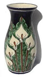 Talavera Calla Lilies Mexican Ceramic Handmade Flower Pottery Vase 13.5"