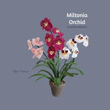 Crochet Miltonia Orchid  Pattern photo tutorial  - Crochet Pansy Orchid - Crochet Flower Pattern - for Decor, Bouquets and Arrangements