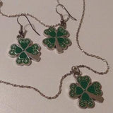 Lucky Clover Sterling Silver Jewelry Set