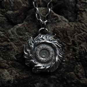 Silver Sunflower Necklace, Van Gogh Art Necklace, Sunflower Pendant, Sunflower Jewelry, Oxidized Silver Necklace, Art Jewelry, For Him