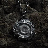 Silver Sunflower Necklace, Van Gogh Art Necklace, Sunflower Pendant, Sunflower Jewelry, Oxidized Silver Necklace, Art Jewelry, For Him