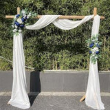 Wedding Arch Flowers, 2Pcs Set Royal Blue Peony Floral Swags, Artificial Eucalyptus Leaves Flower For Sheer Drapes, Chair, Arbor, Wedding