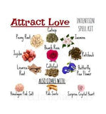 ATTRACT LOVE Intention Spell Kit ~ Herbs / Salt / Palo Santo / Crystal ~ Magick