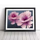 Tranquil Carnation Flowers Framed Wall Art Poster Print Home Decor Picture Large
