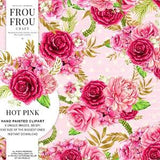 Roses Clip Art Wedding Invitation DIY Pack Hot Pink Flowers Watercolor Floral Arrangements Gold Bridal Shower Peony Clipart Handpainted
