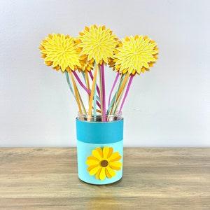 Frozen Fever Sunflower Wands, Yellow Sunflower Wands, Frozen Fever Party Favors