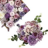 Artificial Flowers Combo Cake Flowers Decorations Fake Peony Silk B Purple