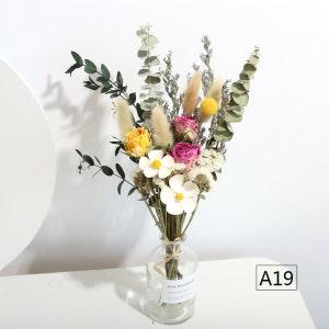 8 style dry bouquet??dried flowers bouquet with vase??dried floral arrangement??dried bouquet decor??home decor