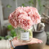 Silk Hydrangeas Artificial Flowers Wedding Bride Hand Blooming Peony Home Decor