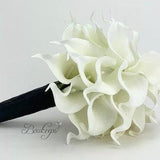 CHOOSE RIBBON COLOR - Ivory Calla Lily Bouquet, Calla Lily Bridal Bouquet, Real Touch Bouquet, Ivory Wedding Bouquet, Bridal, Bridesmaid