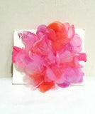 Kids Kapers Girls Organza Peony Flower Pink Orange & Lavender Headband Fancy