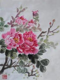 Artwork Peony Flower Hand Painted Chinese painting Brush watercolor  Wall Art
