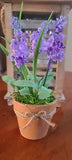 Mini Faux Lavender Potted Plants. Spring Plastic Plants. SET OF 4