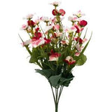 Factory Direct Craft Beauty Pink Artificial Pansy Bush