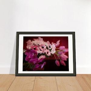 Castle, Ch?teau, Loire, France, Flower, Flowers, Flower Power, Flower Arrangement, Bouquet, Tulip, Orchid, Pink,  Green, Fuchsia, Photo
