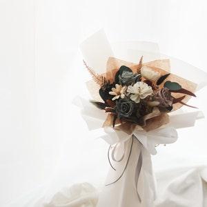 Standard/Deluxe Preserved Flower Bouquet (Warm Taupe)