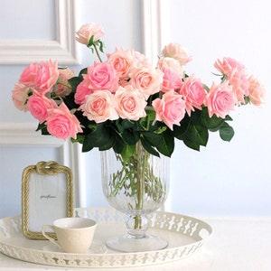 Artificial flower feel moisturizing rose DIY bridal bouquet photo prop home wedding decor fake flower Valentine's Day gift 11pcs