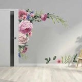 1Pcs Removable Peony Flower DIY Wall Sticker Home Decal Mural Floral Door Decor