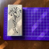 Large Lily flower rubber stamp Paper Inspirations