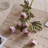 6 Head Peony Artificial Flowers Plants Dried Natural Penoy Flowers Wedding...