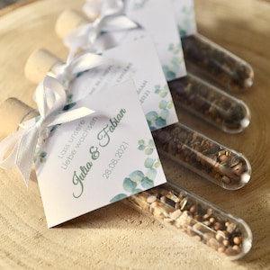 Flower seeds as guest gifts for weddings, baptisms, communions, confirmations - small thank you, give away - sustainable and environmentally friendly