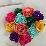Encanto Inspired Eternal Rose Bouquet, Handmade Fake Flowers Bouquet, Ever Lasting Artificial Flower Arrangement, Bright Bold Bouquet