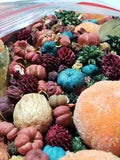 FALL PUMPKIN HARVEST - 13.5oz of dried floral scatter and plastic pumpkins