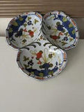 AMM Faenza Garofano Blue Carnation divided relish dish