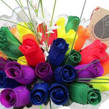 Gay Pride LGBTQ Wooden Rose Bouquet The Original Wooden Rose, Flowers for all Occasions 1, 2, or 3 Dozen Bouquets