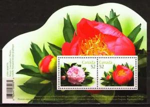 Canada - "FLOWERS ~ PEONIES" ODD - Shaped MNH MS 2008 !