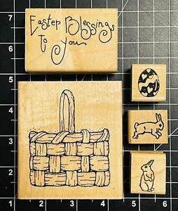 JRL Design Easter Lily Flower stamp U185 Rubber Garden Floral Spring Wood Large