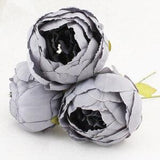 ONE Blue Peony Stem | Artificial Peony | Wedding | DIY Bouquet | Millinery Flowers | Fake Peony | Silk Peony Flower | The Blue Hutch PY95