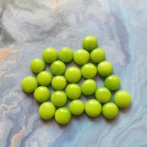 Pebbles / Nuggets Opaque Light Green 1/2 inch (13mm) 25 per Package