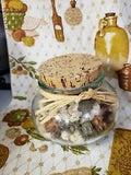 Vintage Dried Flower Arrangement In Cork Jar