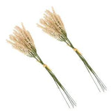 2 Pcs Simulated Ears of Wheat Fall Floral Picks Dry Reed Wedding Decoration