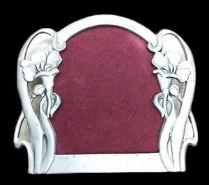 Art Nouveau Style Lily Frame Small Silver Tone