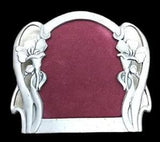 Art Nouveau Style Lily Frame Small Silver Tone