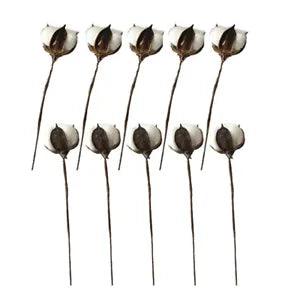 10 Pcs Christmas Tree Filler Decorations DIY Craft Xmas Wreath Flowers Cotton